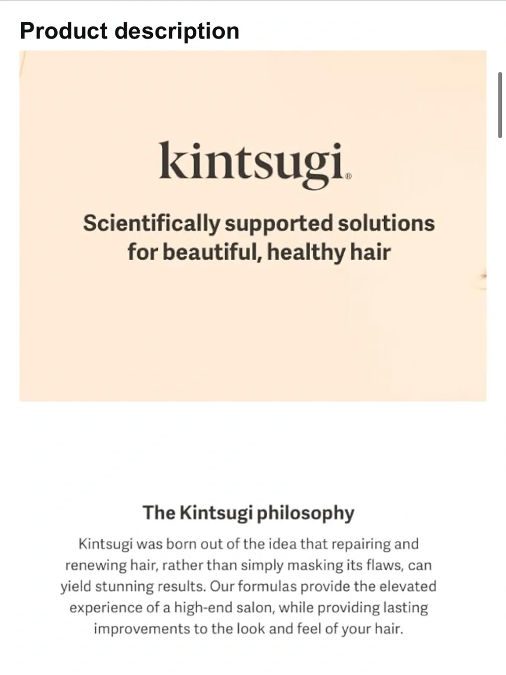 NWT Kintsugi Awakening Mist Scalp Tonic 4 oz / 120 mL - New In Box